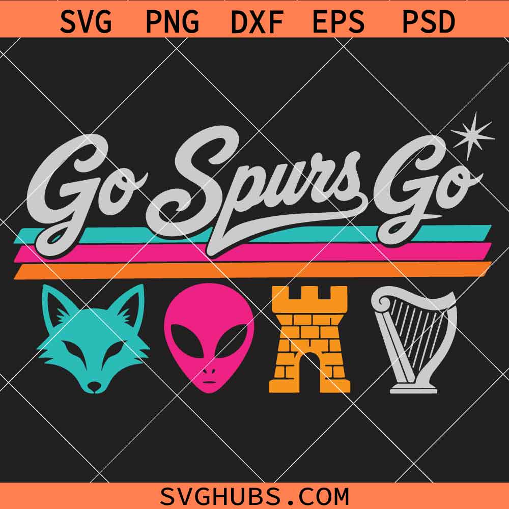 Go Spurs Go SVG, Playoffs 2026 SVG, Spurs NBA Fan SVG, Spurs Basketball SVG