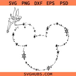 Tinkerbell Disneyworld SVG, Tinkerbell Mouse Head SVG, Disney Vacation SVG