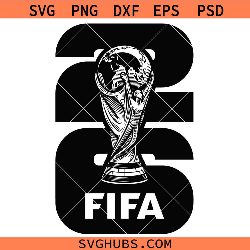 2026 World Cup Trophy SVG, 2026 FIFA World Cup emblem SVG, Sports SVG