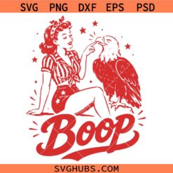 Boop Eagle Patriotic SVG, Patriotic Eagle Svg, 4th Of July Eagle SVG, Independence Day SVG