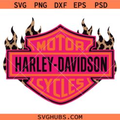 Hot Pink Harley-Davidson Cycles logo SVG, Motorcycle Cycles SVG, Biker Shield SVG