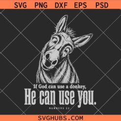 If God Can Use A Donkey He Can Use You SVG, Christian Shirt SVG, Faith SVG, Funny Christian SVG