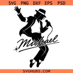 Michael Jackson Silhouette SVG, Pop Singer SVG, Dancer SVG