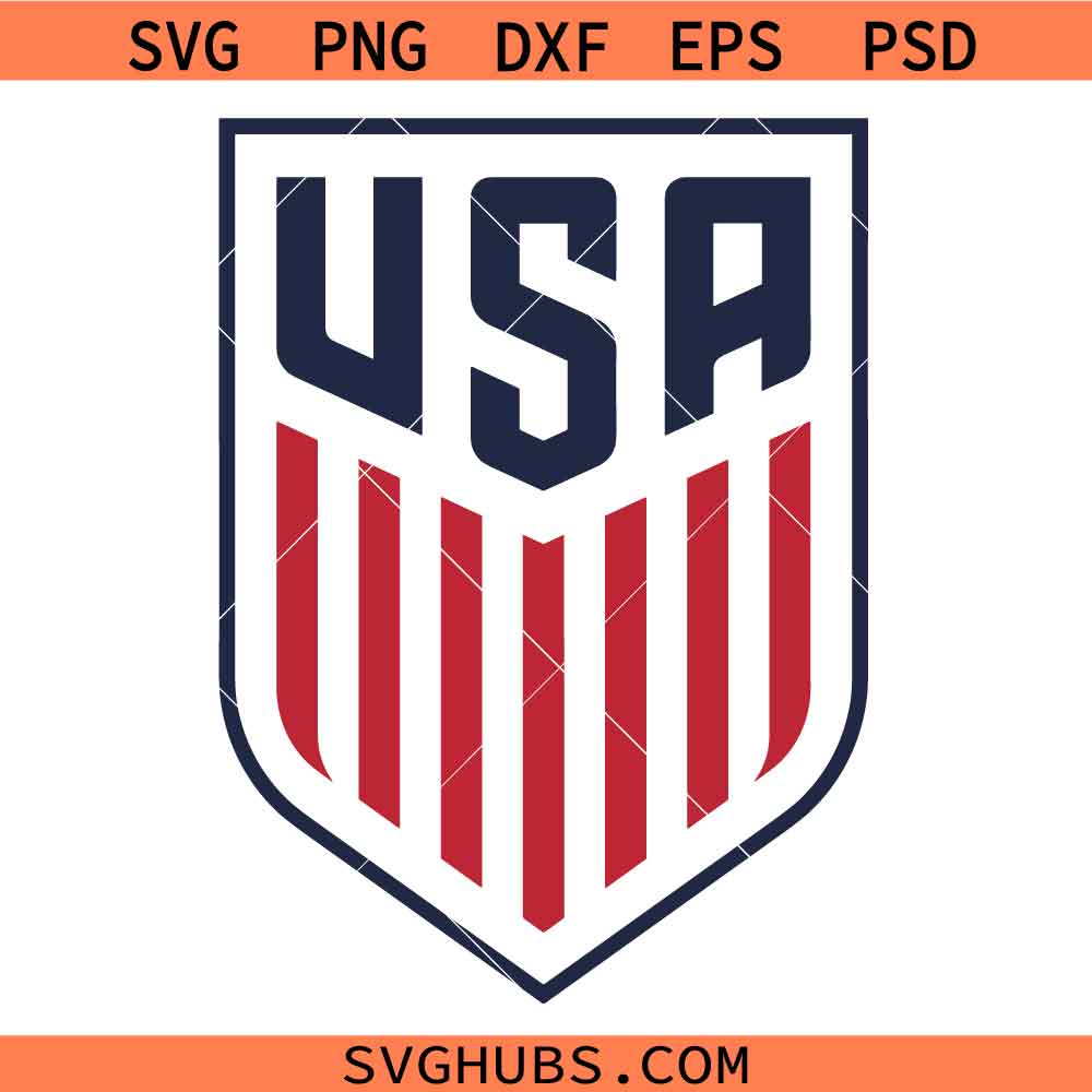 USA National Football Team Logo SVG, USA Soccer Crest SVG, National Football Team Logo SVG