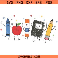 Back to School doodles SVG, Cute School Clipart SVG, school supplies svg, Education clipart SVG