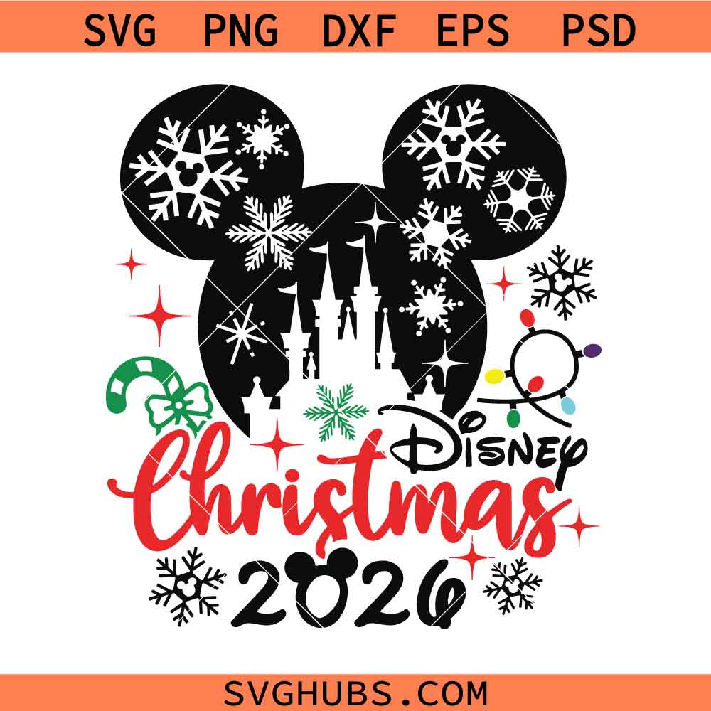 Disney Christmas 2026 SVG, Disneyland Christmas svg, Christmas Cartoon svg