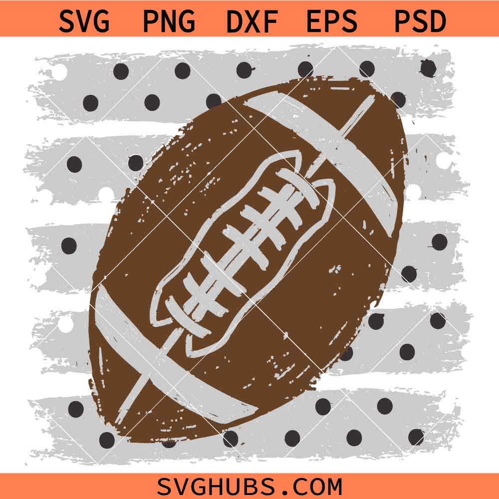 Football Polka Dot Stripe White SVG, Team Spirit SVG, Game Day SVG