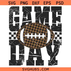 Grunge Game Day Football SVG, Grunge Football SVG, Football Season Svg