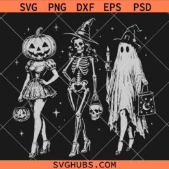 Halloween Spooky Girl Squad SVG, Squad Ghouls Svg, Halloween Svg