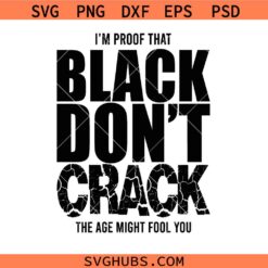 Im Proof That Black Dont Crack The Age Might Fool You Svg, Bold & Empowering SVG