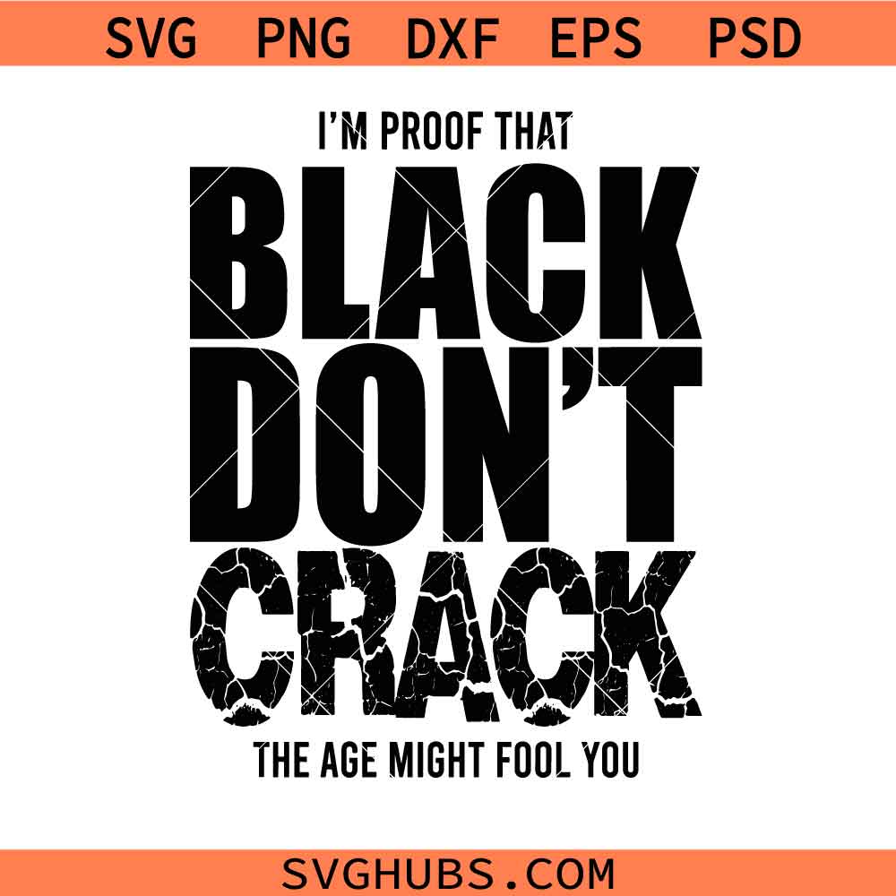 Im Proof That Black Dont Crack The Age Might Fool You Svg, Bold & Empowering SVG