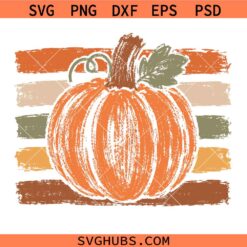Striped Take Me To The Pumpkin Patch SVG, Retro Fall Pumpkin SVG, Fall Vibes SVG