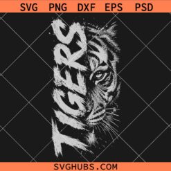Tigers Mascot SVG, School Spirit Shirt SVG, Tigers Jersey SVG