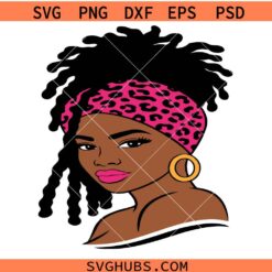 Afro Woman with Dreadlocks SVG, Black Girl Magic SVG, Afro Locs SVG, Afro Diva SVG