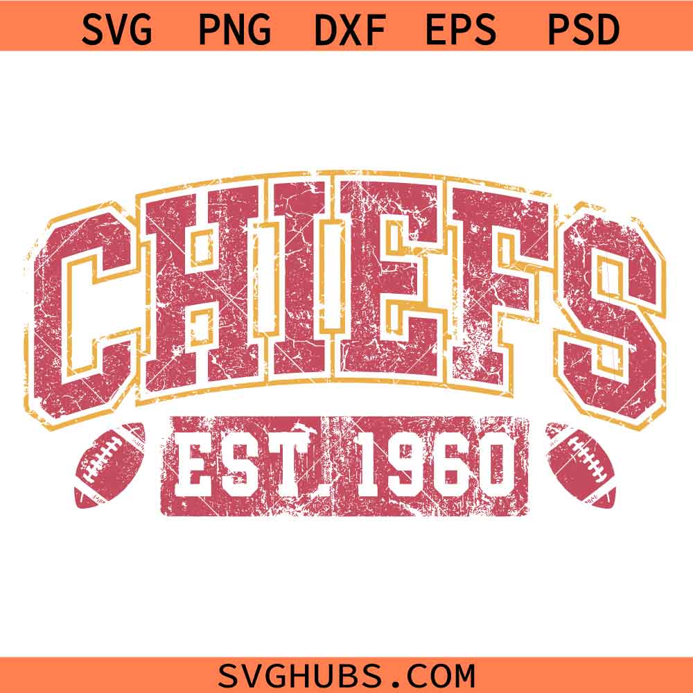 Chiefs 1960 SVG, Red Kingdom KC 1960 svg, LVIII champs SVG