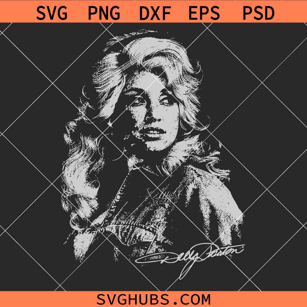 Dolly Parton Signature SVG, Country Music Svg,Country Singer SVG, Dolly SVG