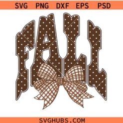 Fall Coquette Bow SVG, Fall Coquette SVG, Fall SVG, Fall Vibes SVG