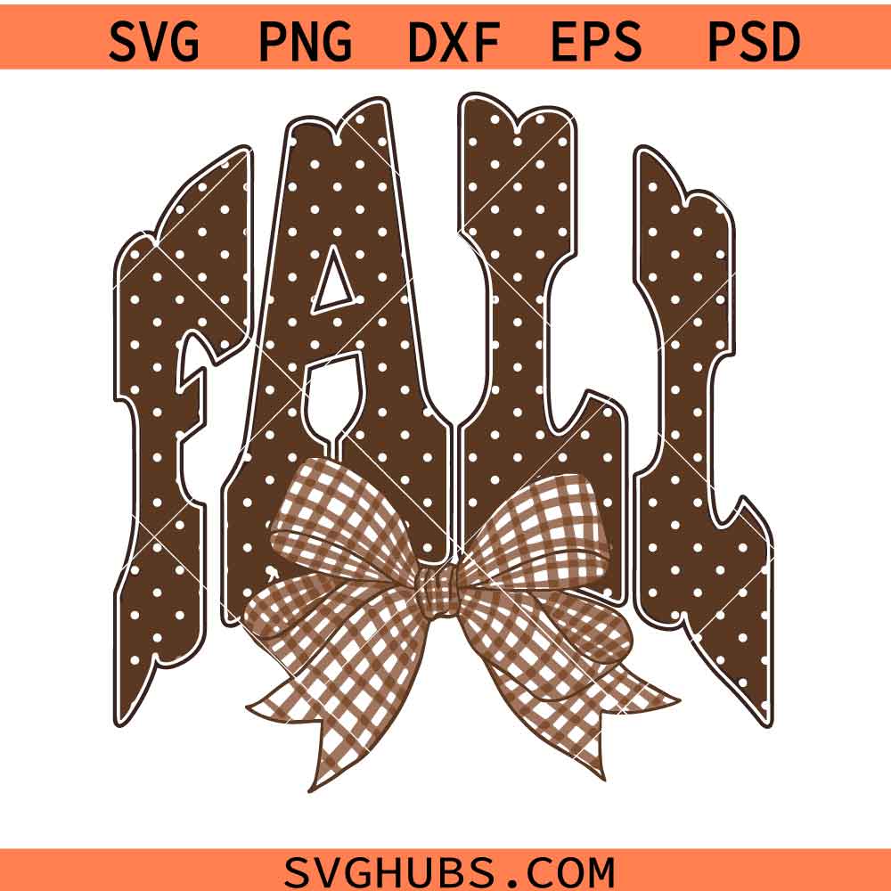 Fall Coquette Bow SVG, Fall Coquette SVG, Fall SVG, Fall Vibes SVG
