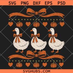 Fall Country Goose SVG, Spooky Goose Halloween SVG, Autumn Vibes SVG    
