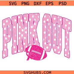 Football Pink Out SVG, Football Cancer Awareness Svg, Pink Out Football SVG