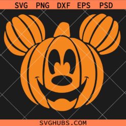Mouse Head Halloween Pumpkin SVG, Mickey Mouse Boo 2026 Fall Svg, Disney Halloween SVG