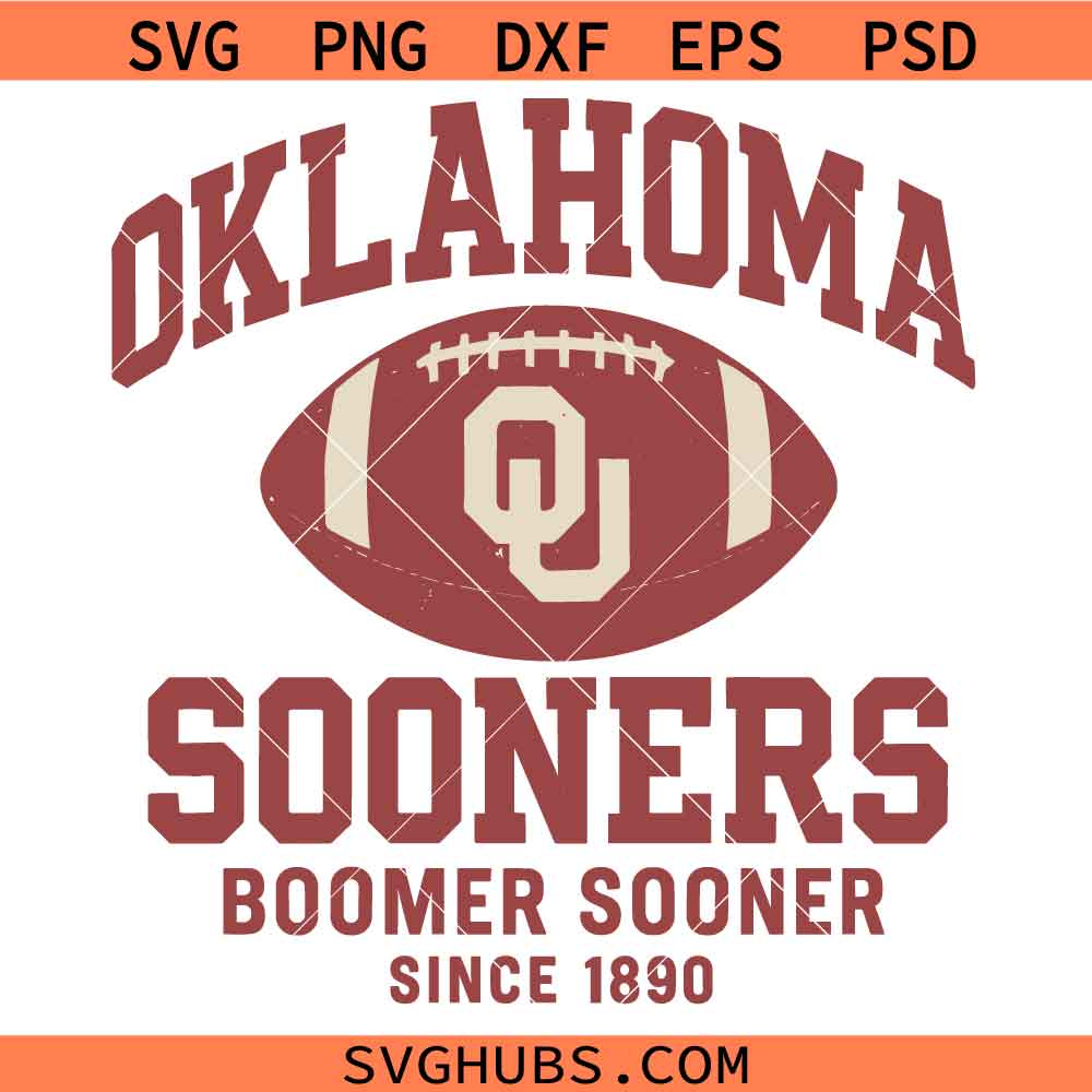 Oklahoma Sooners Football SVG, OU Football SVG, Boomer Sooner SVG File