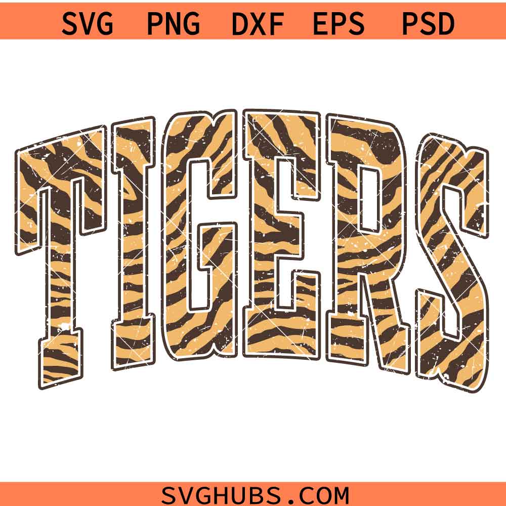 Tigers Mascot SVG, Varsity Sports Clipart SVG, Tigers Mascot SVG, Game Day Shirt SVG