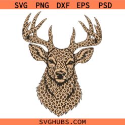 Cheetah print Deer Buck Hunting SVG, Hunting Shirt SVG, Animal Print Shirt SVG