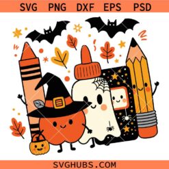 Halloween teacher SVG, Spooky School SVG, Ghost SVG, Pumpkin Teacher SVG