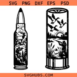 Hunting Bullet Scene SVG, Hunter Shirt SVG, Outdoors SVG, Adventure SVG