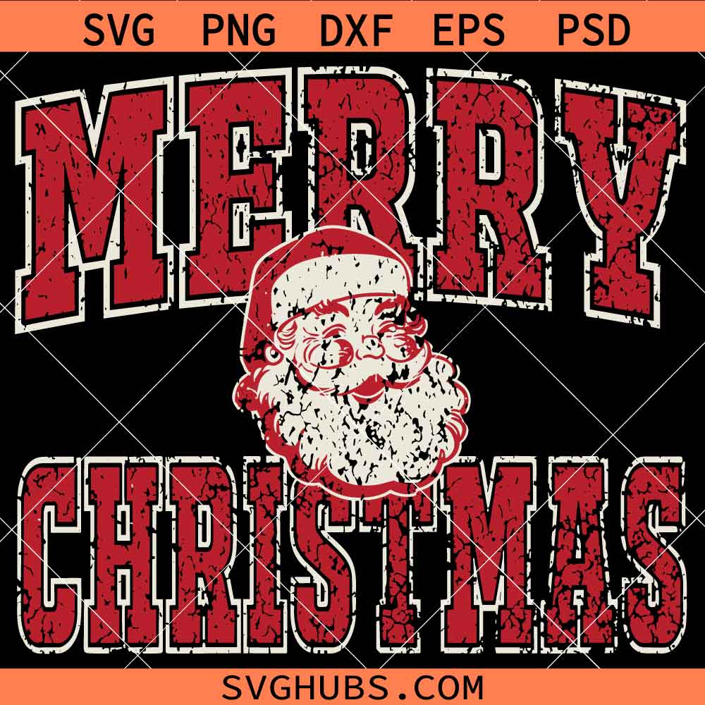 Merry Christmas Santa SVG, Funny Santa SVG, Merry Christmas SVG, Christmas Sign SVG
