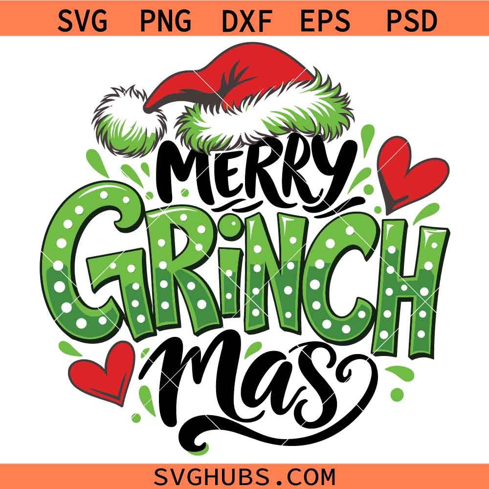 Merry Grinchmas SVG, Funny Grinch SVG, Funny Christmas SVG, Christmas Sign SVG