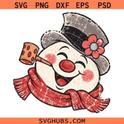 Retro Snowman SVG, Christmas Vibes SVG, Cozy Season SVG, Winter Christmas SVG