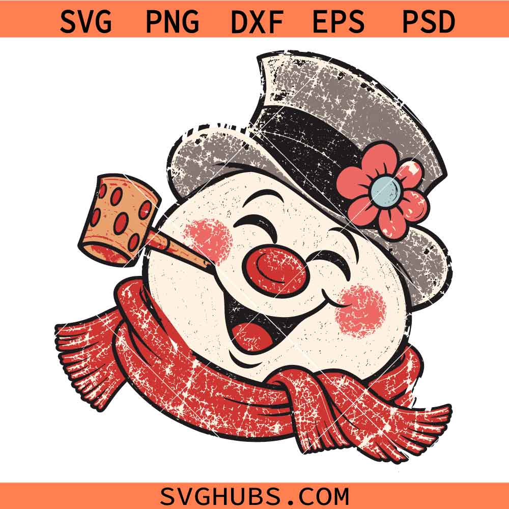 Retro Snowman SVG, Christmas Vibes SVG, Cozy Season SVG, Winter Christmas SVG